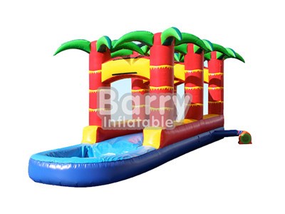 Water Playground Rainforest Inflatable Slip Slide Tropic Slip And Slide For Sale BY-SNS-031